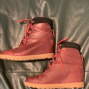 Lightly worn Forsake Wedge Booties